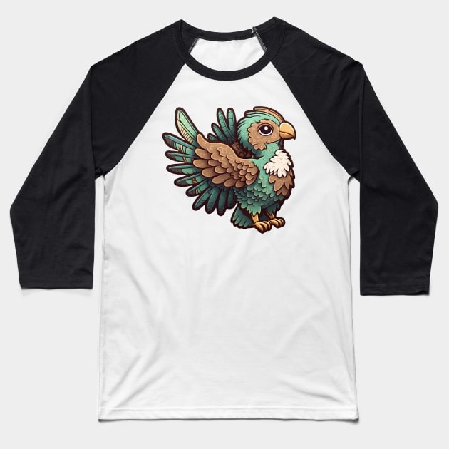 Brown and Green Archaeopteryx Baseball T-Shirt by Cute Planet Earth Mini